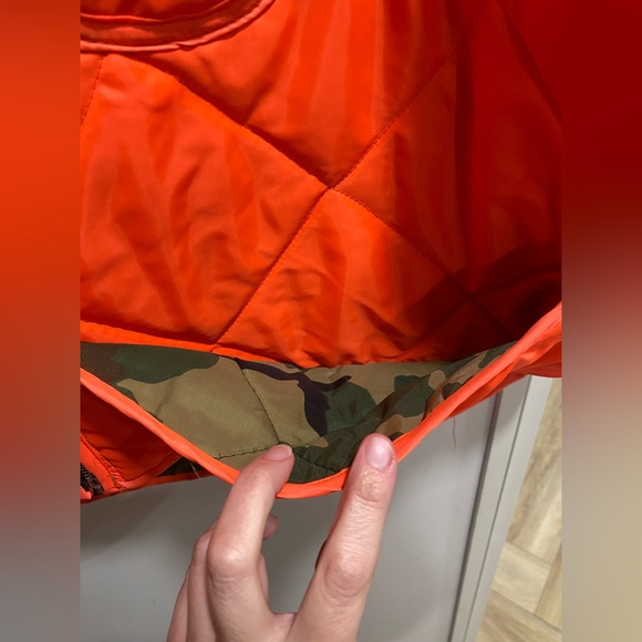 Cabela's Outdoor Gear CAMO Camouflage & Orange Hunting Reversible VEST - Picture 7 of 10